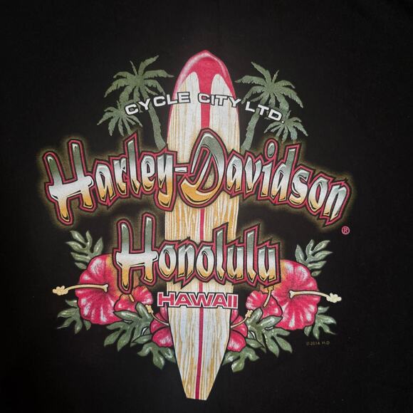 Harley Davidson Honolulu Hawaii Tee. mens L - Picture 2 of 5